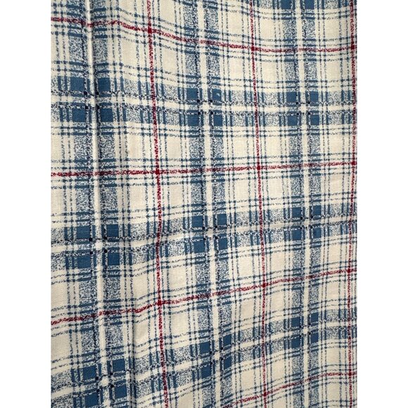 Vintage Blue & Red Plaid Cotton Fabric Fat Quarter Crafting Sewing Projects - Picture 1 of 3